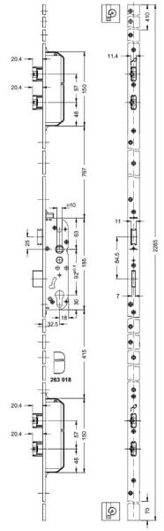5 Riegel-Schloss 241362 / 241361